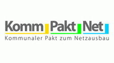 Hier ist das Logo von Komm.Pakt.Net zu sehen. 