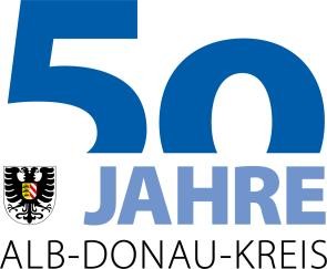 Hier ist das 50 Jahre Logo des Alb-Donau-Kreises zu sehen: