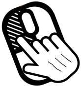 Hier ist eine Computermaus abgebildet, auf die ein Finger klickt. Hier ist eine Computermaus abgebildet, auf die ein Finger klickt.