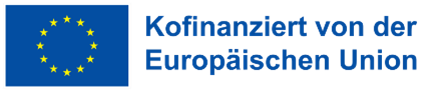 Hier ist ein Hinweis zu finden, wer den ESF kofinanziert.